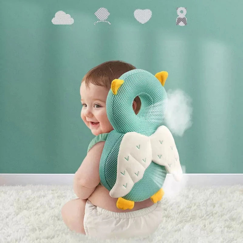 Baby Head Protector Backpack Pillows & 360° Protective Helmet for Baby