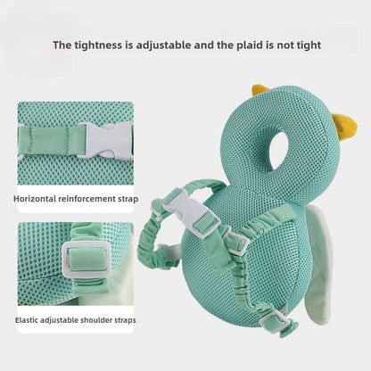 Baby Head Protector Backpack Pillows & 360° Protective Helmet for Baby